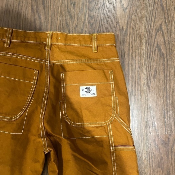 New BDG Canvas yellow Carpenter Pant size 26 y2k streetwear J - Picture 8 of 12
